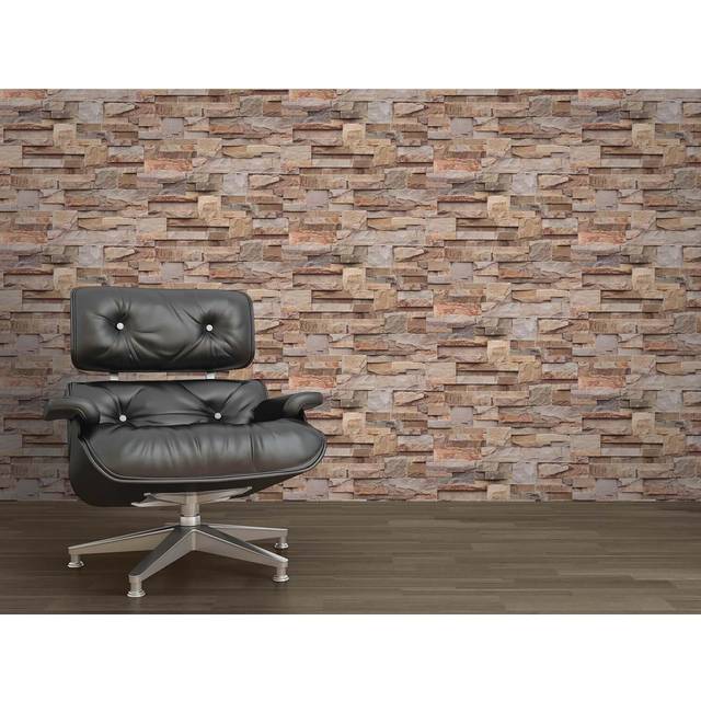 Muriva Natural Slate Brown Wallpaper J18437