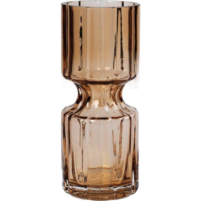 Broste Copenhagen Hyacint glass vase 20 cm Indian Tan
