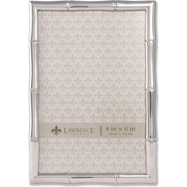 Lawrence Frames Bamboo Design Metal Frame, 4x6, Silver