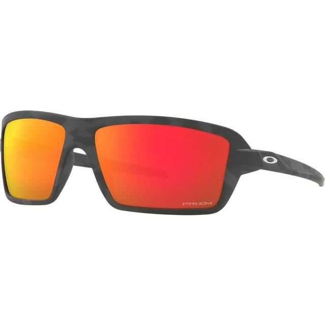 Oakley Cables OO 9129 04, RECTANGLE Sunglasses, MALE - Brown