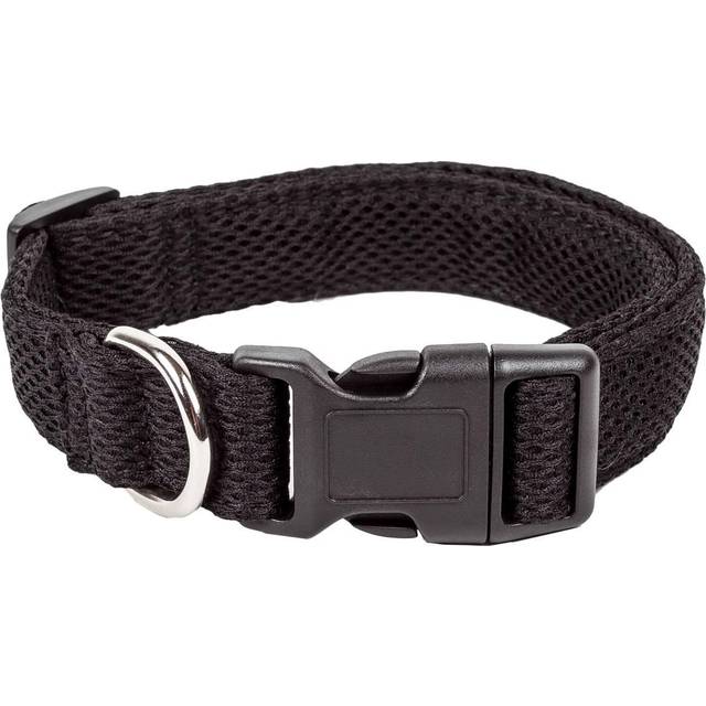 Pet Life CL14BKMD Aero Mesh 360 Degree Dual Sided Comfortable & Breathable Adjustable Mesh Dog Collar, Black - Medium