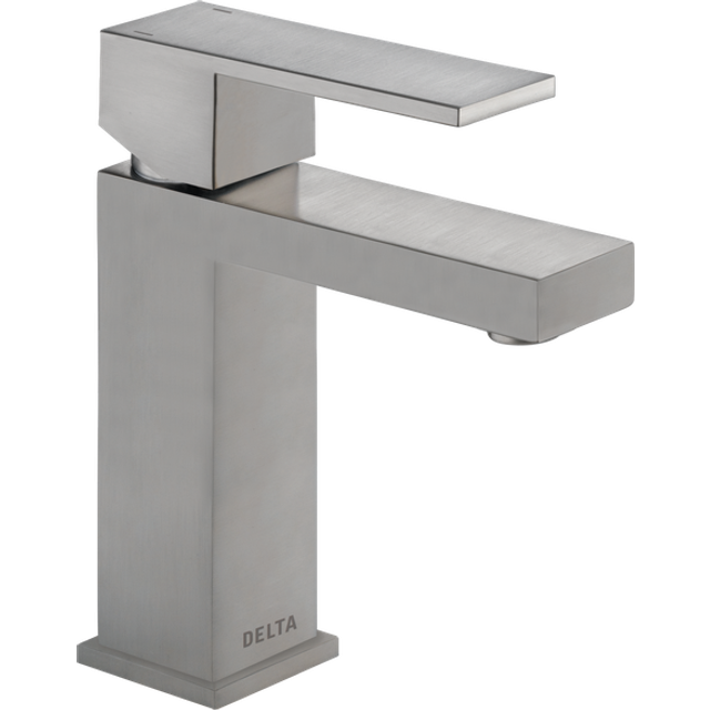 Delta Faucet Modern Single Hole Bathroom Faucet Brushed Nickel  Single