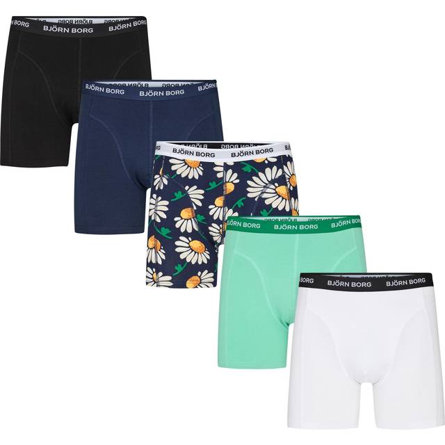Björn Borg 5-pack Essential Shorts 2115 - Black floral - Medium * Kampanj *