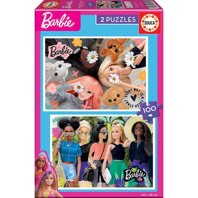 Barbie Educa 2x100 Børnepuslespil, Multifarvet