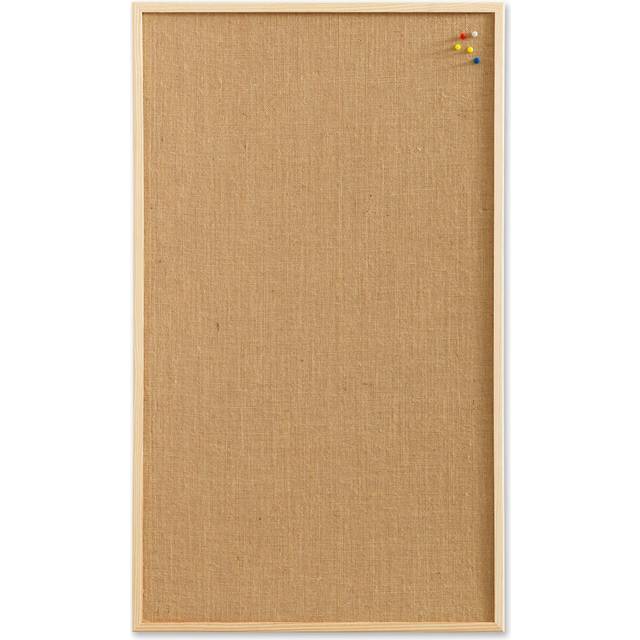 60 x 40 cm. Hessian pin board. Wood frame