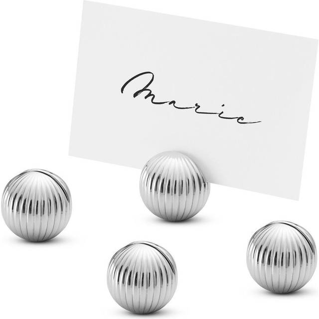 Georg Jensen - Bernadotte Table Card Holders - Skalade tomater - Zinc Alloy - W2,5 x H2,4 cm - 4 pcs