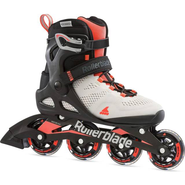 Rollerblade dam W makroblade 80 vuxen fitness, prestanda inline-skridskor, glaciärgrå/korall, 7 UK