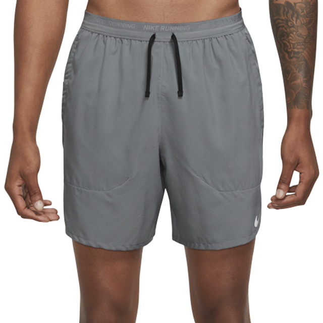 Nike Dri-FIT Stride 7" Herrshorts M - Grå, Fodrad, Bekväma för Löpning och Träning