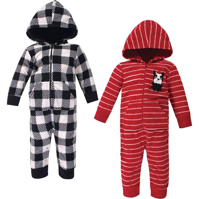 Hudson Baby Unisex Fleece Jumpsuits  Coveralls  and Playsuits  Christmas Dog Baby  6-9 Months