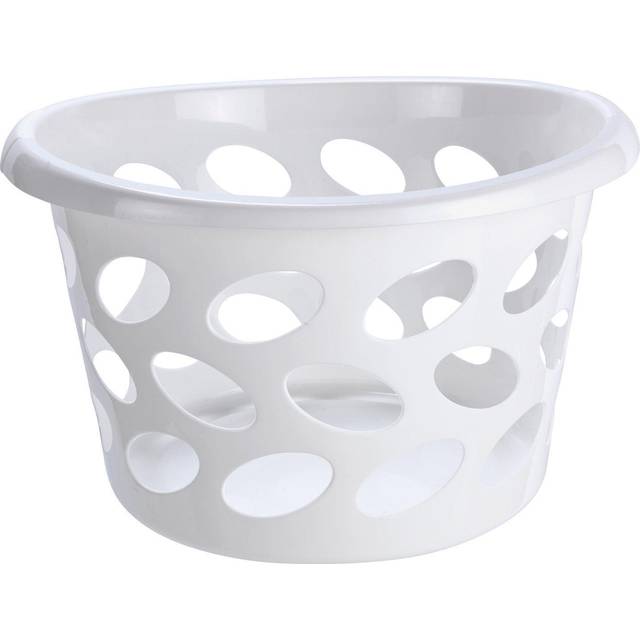 Round laundry basket white 26x45x45cm