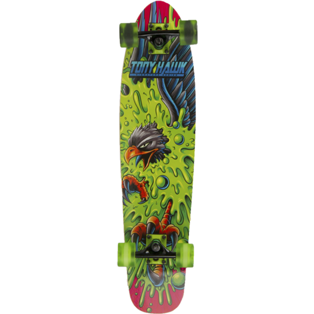 Tony Hawk 79 cm komplett cruiser skateboard – Slime Hawk grafisk longboard