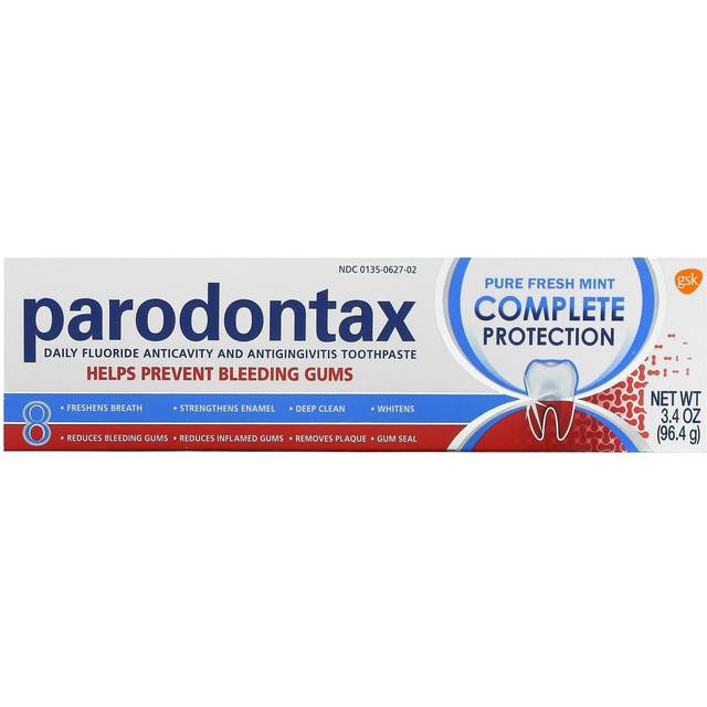 Parodontax Complete Protection Toothpaste for Bleeding Gums, Gingivitis Treatment and Cavity Prevention, Pure Fresh Mint - 3.4 Ounces