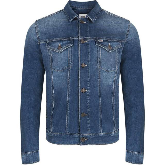 Tommy Hilfiger Herr REG Trucker JK WMBS jackor, Wilson Mid Blue Stretch, L