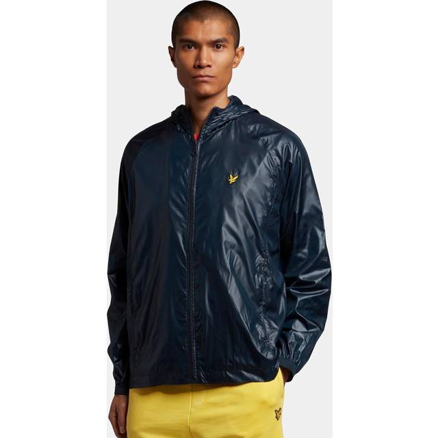 Lyle & Scott Mens Plain Hooded Green Jacket - Size Small