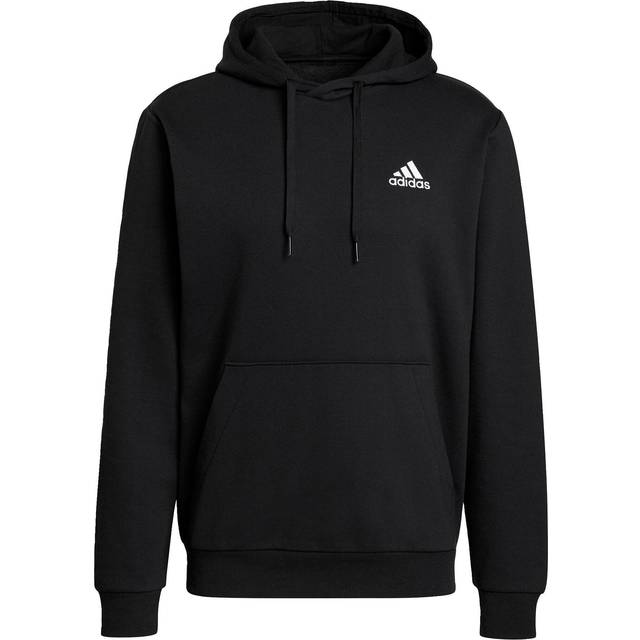Essentials Feelcozy Fleece M huvtröja, BLACK/WHITE, Herr, L