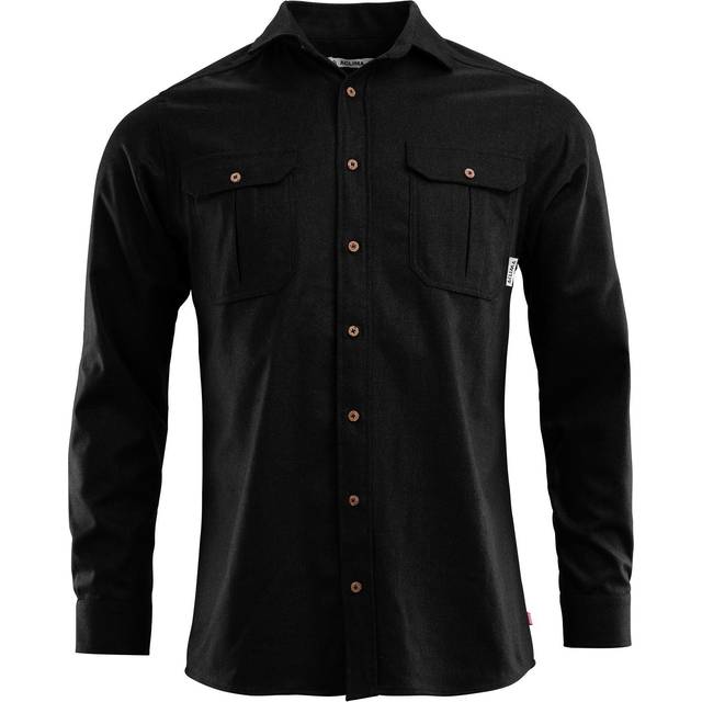 Aclima Mens Leisurewool Reborn Woolshirt (Grå (DARK GREY MELANGE) Small)