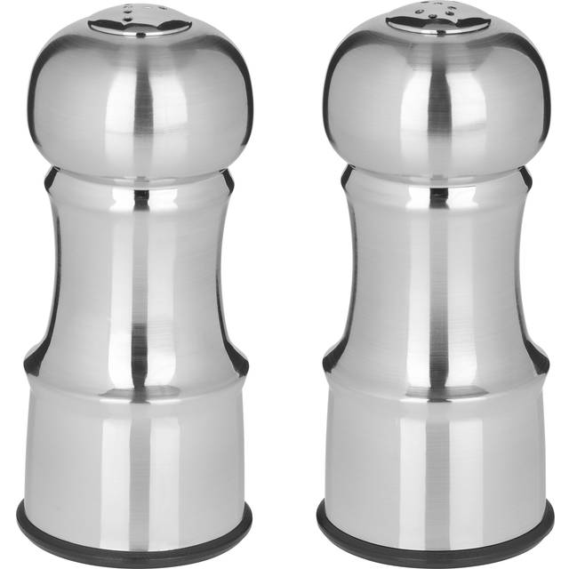 Trudeau Stainless Steel Salt and Pepper Shakers  4-1/2-Inch tall