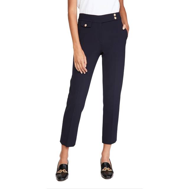 Veronica Beard Renzo high-rise slim cropped pants - blue (UK 4)
