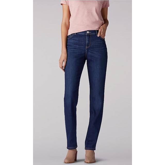Lee Womens Instantly Slims classic Relaxed Fit Monroe Straight Leg Jea