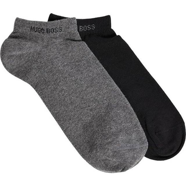Two-pack of ankle socks in a cotton blend - Black