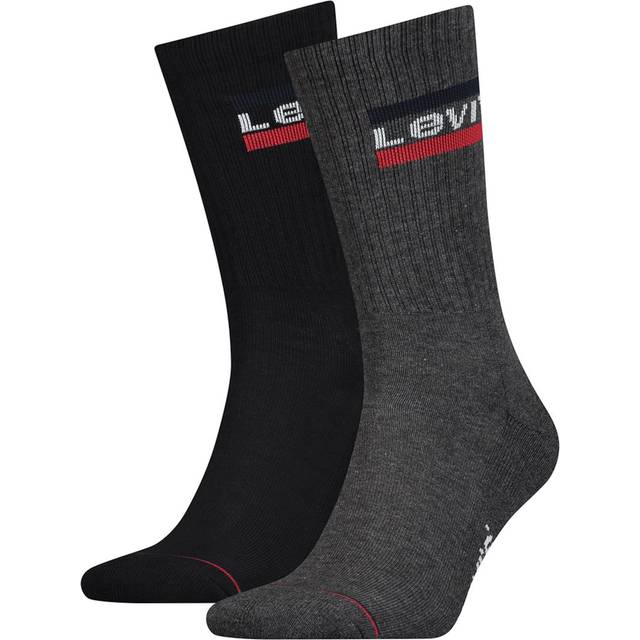 Levis 2-pack Sport Regular Cut Sock - White/Grey - Strl 39/42 * Kampanj *