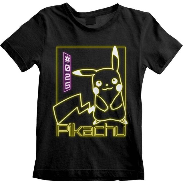 Pokémon - Pikachu Neon Kids - T-Shirt - black - 11-12 Years - 100% Cotton,Jersey