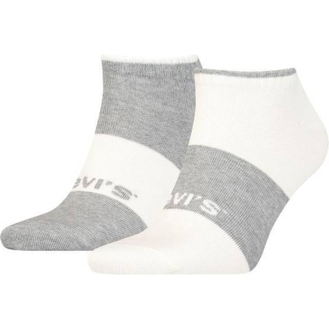 Levis 2-pack Unisex Sustainable Low Cut Socks - White/Blue - Strl 35/38