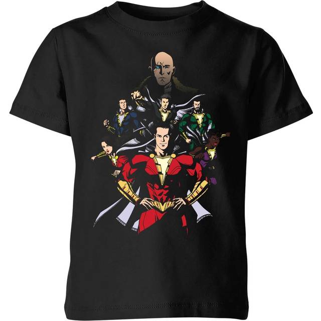 Shazam Team Up Kids' T-Shirt - Black - 7-8 Years - M