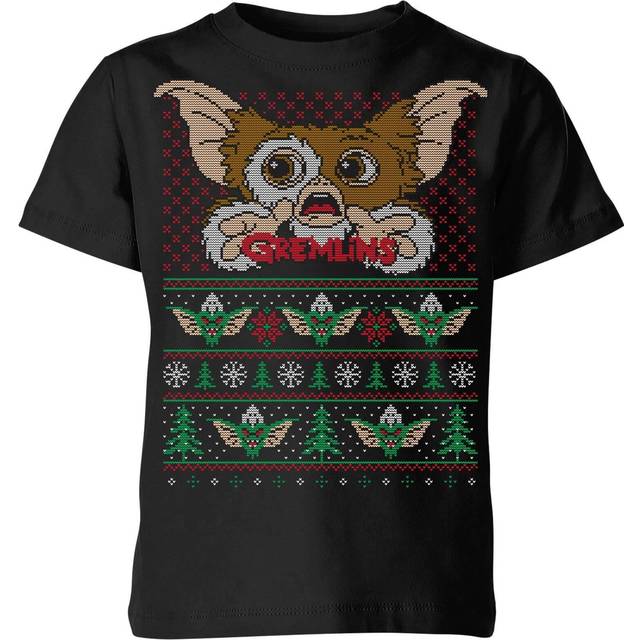 Gremlins Ugly Knit Kids' Christmas T-Shirt - Black - 11-12 Years
