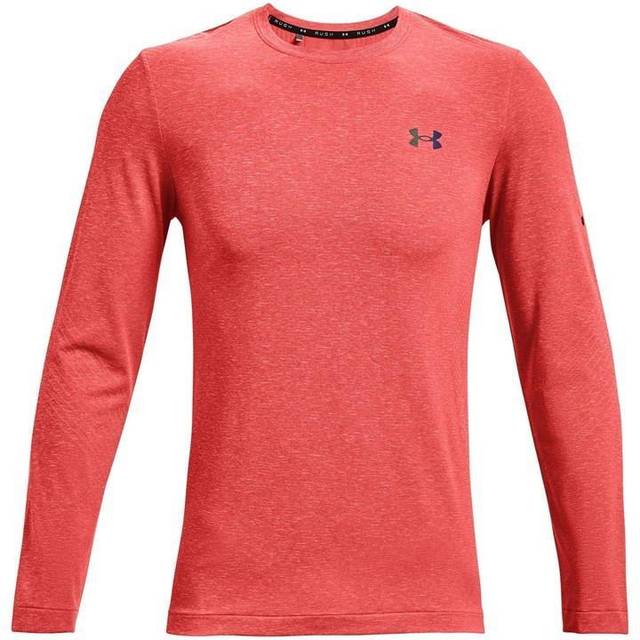 Under armour rush seamless mens training top black long sleeve running run gym