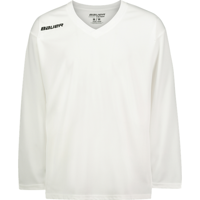Bauer Flex Practice Sr hockeytröja, Vit, Unisex, XS/S