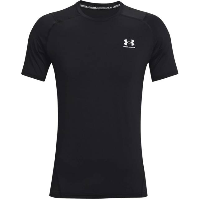 Under Armour UA HG Armour Fitted SS Baselayer - Black/White / Small