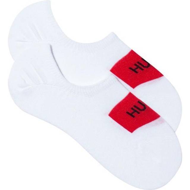 HUGO 2-pack Logo Invisible Sock - White - Strl 43/46 * Kampanj *