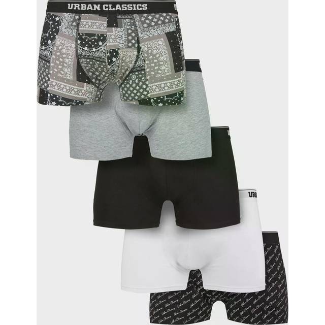 Urban Classics boxershorts för män, Blk+blk+blk+blk+blk, 3XL
