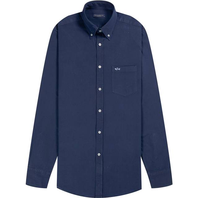 Paul & Shark, Skjorta, Herr, 4Xl, Denim, Denim Skjorta för Stiligt Utseende - blue (4XL)