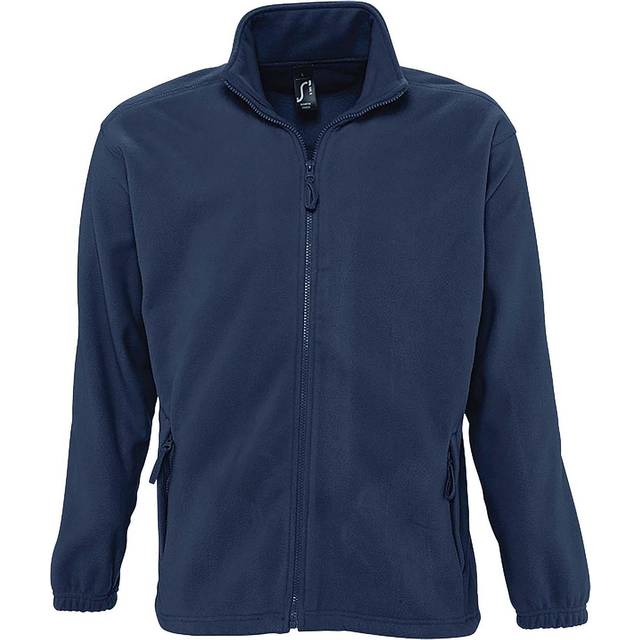 (XL, Navy) SOLS Mens North Full Zip Outdoor Fleece Jacket