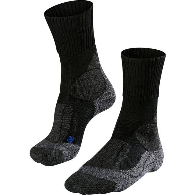 Falke TK1 Adventure Cool Women's Hiking Socks, UK 4-5 Black Mix - Black/Grey