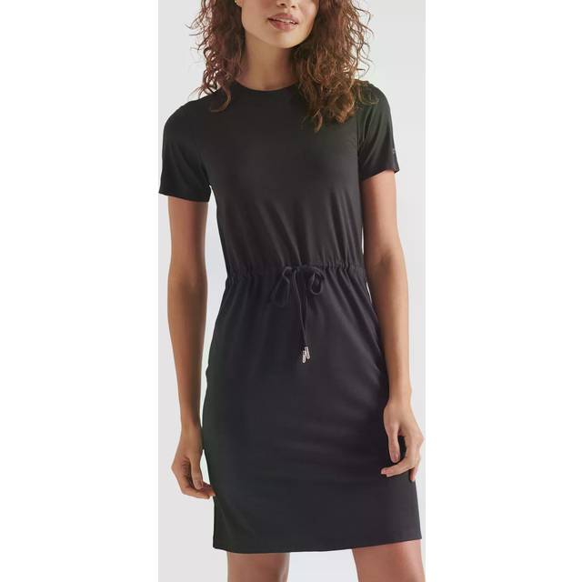 Superdry Women's Drawstring T-Shirt Dress - Black - Size: 12