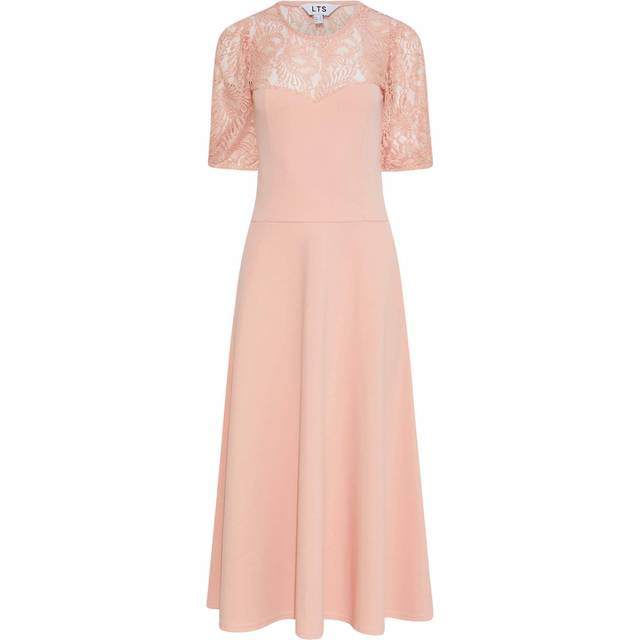 Lts Tall Pink Lace Midi Dress 22 Lts | Tall Women's Midi Dresses