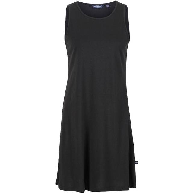 Regatta Womens Kaimana Printed Jersey Swing Silhouette Dress - Black - Size 14 UK