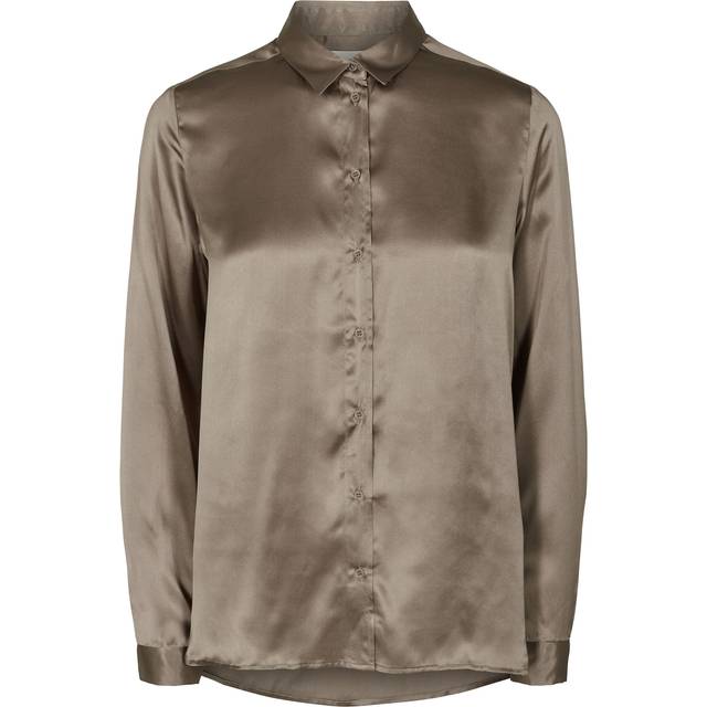 InWear Leonore Shirt Premium 100% Silk Dam Skjortor Stl. 32 - Från Magasin - Charcoal (32)
