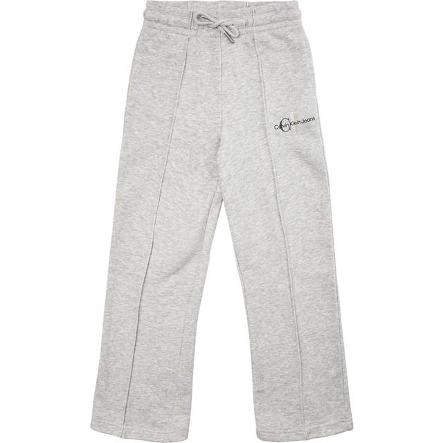 Calvin Klein Girls' Seaming Cotton-Blend Jersey Joggers - 12 Years - Grey