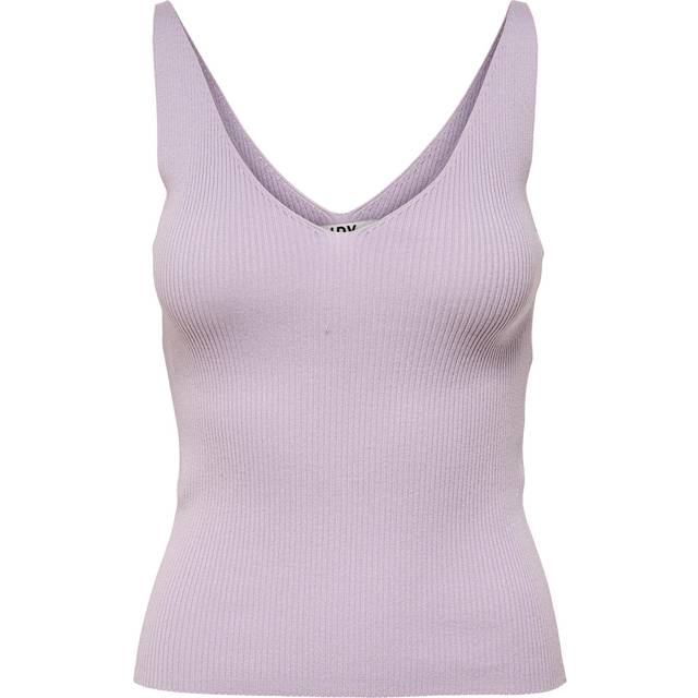 JACQUELINE de YONG Female topp utan ärmar V-ringad, Pastell-lila, XL