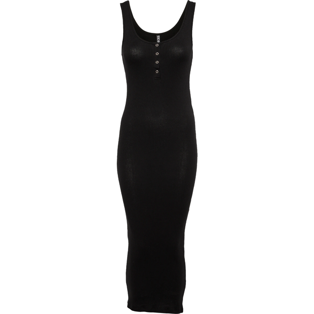 Pieces Black Kitte Tank Midi Dress - L
