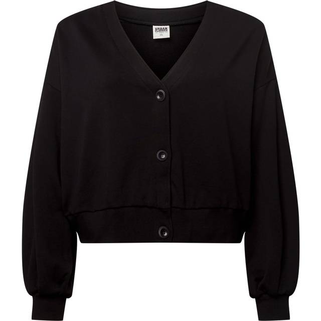 Women's cardigan Urban Classics organic oversized short terry (large size) - Noir