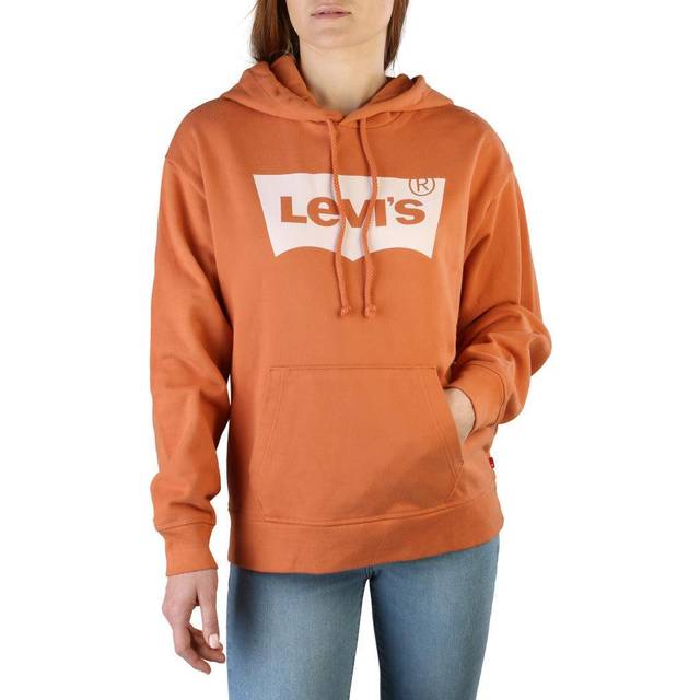 Cotton Sweatshirt with Long Sleeves and Fixed Hood