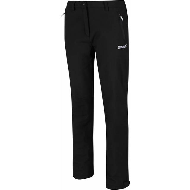 (42, Black) Regatta Great Outdoors Mens Adventure Tech Geo II Wind Resistant Long Leg Softshell Trousers