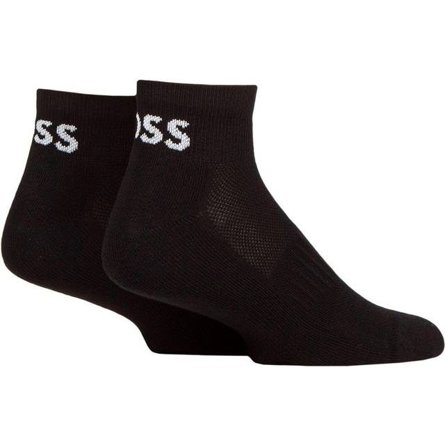 Two-pack of ankle-length socks in stretch fabric - Black