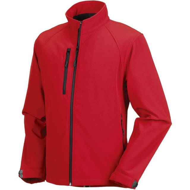 (XS, Classic Red) Russell Mens Water Resistant & Windproof Softshell Jacket