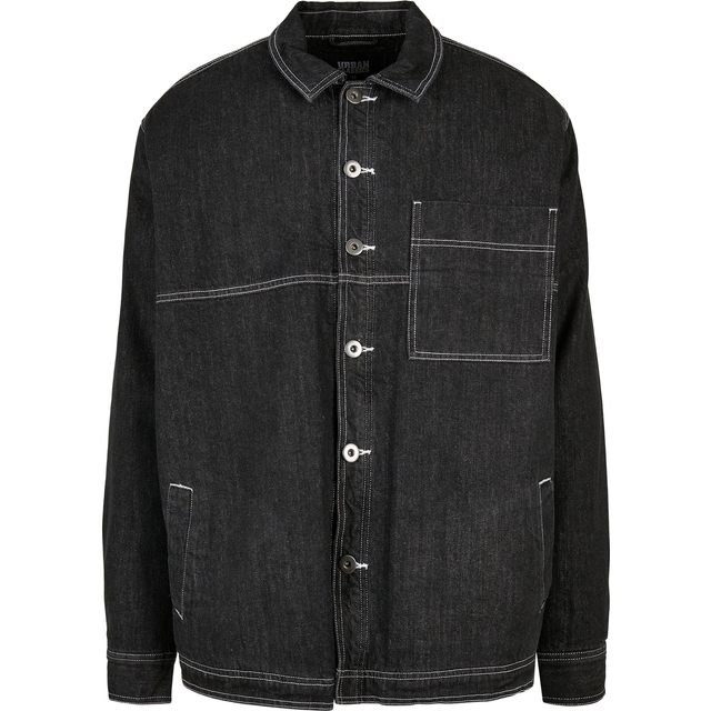 Urban Classics - Oversized Trucker Black Raw - Jacket - black - XL - 100% Cotton,Denim